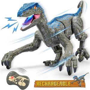 Remote Control Dinosaur for Kids,2.4G Electronic RCToys Velociraptor with 3D Eye